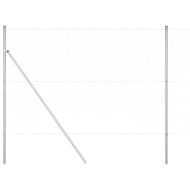 Оградa с колчета Сребрист 1.6 x 10 m Покрит със PVC стомана