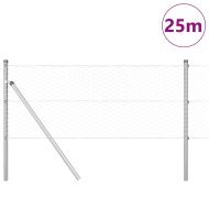 Оградa с колчета Сребрист 0.6 x 25 м Покрит със PVC стомана