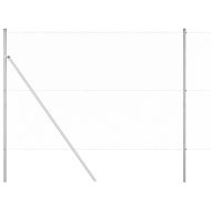 Оградa с колчета Сребрист 1.6 x 25 m Покрит със PVC стомана