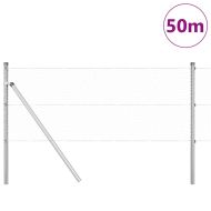 Оградa с колчета Сребрист 0.6 x 50 м Покрит със PVC стомана