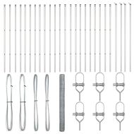 Оградa с колчета Сребрист 1.5 x 50 m Покрит със PVC стомана