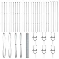 Оградa с колчета Сребрист 1.6 x 50 m Покрит със PVC стомана