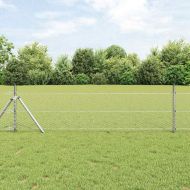 Оградa с колчета Сребрист 0.5 x 100 м Покрит със PVC стомана