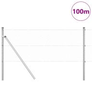 Оградa с колчета Сребрист 0.6 x 100 м Покрит със PVC стомана