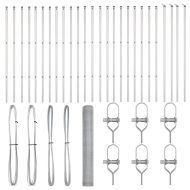 Оградa с колчета Сребрист 1 x 100 m Покрит със PVC стомана