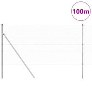 Оградa с колчета Сребрист 1 x 100 m Покрит със PVC стомана