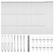 Оградa с колчета Сребрист 1.2 x 100 m Покрит със PVC стомана