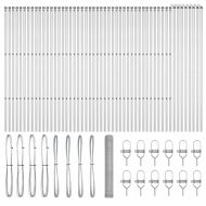 Оградa с колчета Сребрист 1.4 x 100 m Покрит със PVC стомана