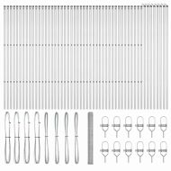 Оградa с колчета Сребрист 1.5 x 100 м Покрит със PVC стомана