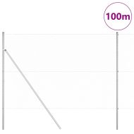 Оградa с колчета Сребрист 1.5 x 100 м Покрит със PVC стомана