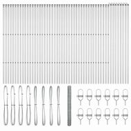 Оградa с колчета Сребрист 1.5 x 100 м Покрит със PVC стомана