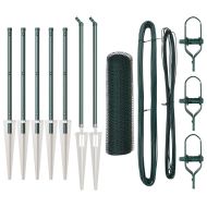 Оградa с колчета Зелен 0.6 x 10 м Покрит със PVC стомана