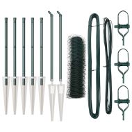 Оградa с колчета Зелен 0.6 x 10 м Покрит със PVC стомана