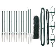 Оградa с колчета Зелен 0.8 x 25 m Покрит със PVC стомана