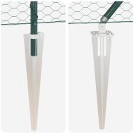 Оградa с колчета Зелен 0.4 x 50 м Покрит със PVC стомана