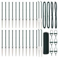 Оградa с колчета Зелен 0.8 x 50 м Покрит със PVC стомана