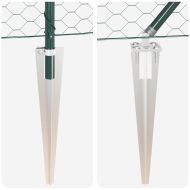 Оградa с колчета Зелен 0.8 x 50 м Покрит със PVC стомана