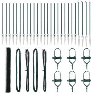 Оградa с колчета Зелен 1.6 x 50 m Покрит със PVC стомана