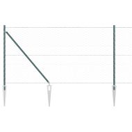 Оградa с колчета Зелен 1 x 100 m Покрит със PVC стомана