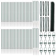 Оградa с колчета Зелен 1.4 x 100 m Покрит със PVC стомана