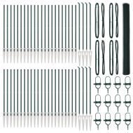 Оградa с колчета Зелен 1.5 x 100 м Покрит със PVC стомана