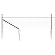 Оградa с колчета Сив 0.8 x 10 m Покрит със PVC стомана