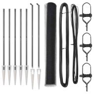 Оградa с колчета Сив 1.2 x 10 m Покрит със PVC стомана