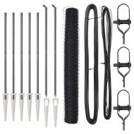 Оградa с колчета Сив 1.2 x 10 m Покрит със PVC стомана