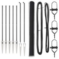 Оградa с колчета Сив 1.6 x 10 m Покрит със PVC стомана