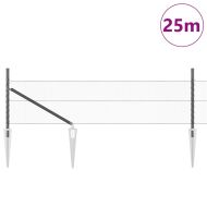 Оградa с колчета Сив 0.5 x 25 м Покрит със PVC стомана