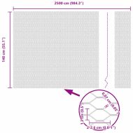 Оградa с колчета Сив 1.4 x 25 m Покрит със PVC стомана
