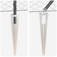 Оградa с колчета Сив 0.4 x 50 м Покрит със PVC стомана