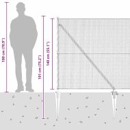 Оградa с колчета Сив 1.4 x 50 m Покрит със PVC стомана