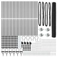 Оградa с колчета Сив 1.4 x 50 m Покрит със PVC стомана