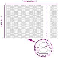 Оградa с колчета Сив 1.5 x 50 m Покрит със PVC стомана