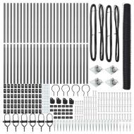 Оградa с колчета Сив 1.6 x 50 m Покрит със PVC стомана