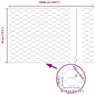 Оградa с колчета Сив 0.4 x 100 м Покрит със PVC стомана