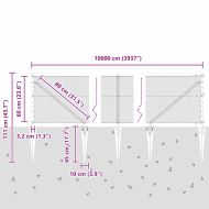 Оградa с колчета Сив 0.6 x 100 м Покрит със PVC стомана
