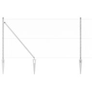 Оградa с колчета Сребрист 1 x 10 m Покрит със PVC стомана