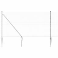 Оградa с колчета Сребрист 1.2 x 10 m Покрит със PVC стомана