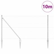 Оградa с колчета Сребрист 1.2 x 10 m Покрит със PVC стомана