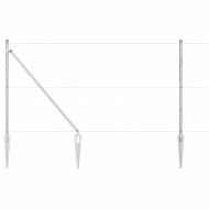 Оградa с колчета Сребрист 1.4 x 10 m Покрит със PVC стомана