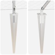 Оградa с колчета Сребрист 1.6 x 10 m Покрит със PVC стомана