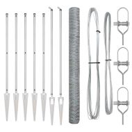 Оградa с колчета Сребрист 1.6 x 10 m Покрит със PVC стомана