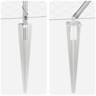 Оградa с колчета Сребрист 1.6 x 10 m Покрит със PVC стомана