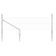 Оградa с колчета Сребрист 0.8 x 25 m Покрит със PVC стомана