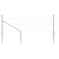 Оградa с колчета Сребрист 0.8 x 25 m Покрит със PVC стомана