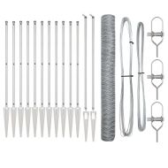 Оградa с колчета Сребрист 1.2 x 25 m Покрит със PVC стомана