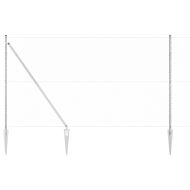 Оградa с колчета Сребрист 1.6 x 25 m Покрит със PVC стомана