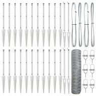 Оградa с колчета Сребрист 0.5 x 50 м Покрит със PVC стомана